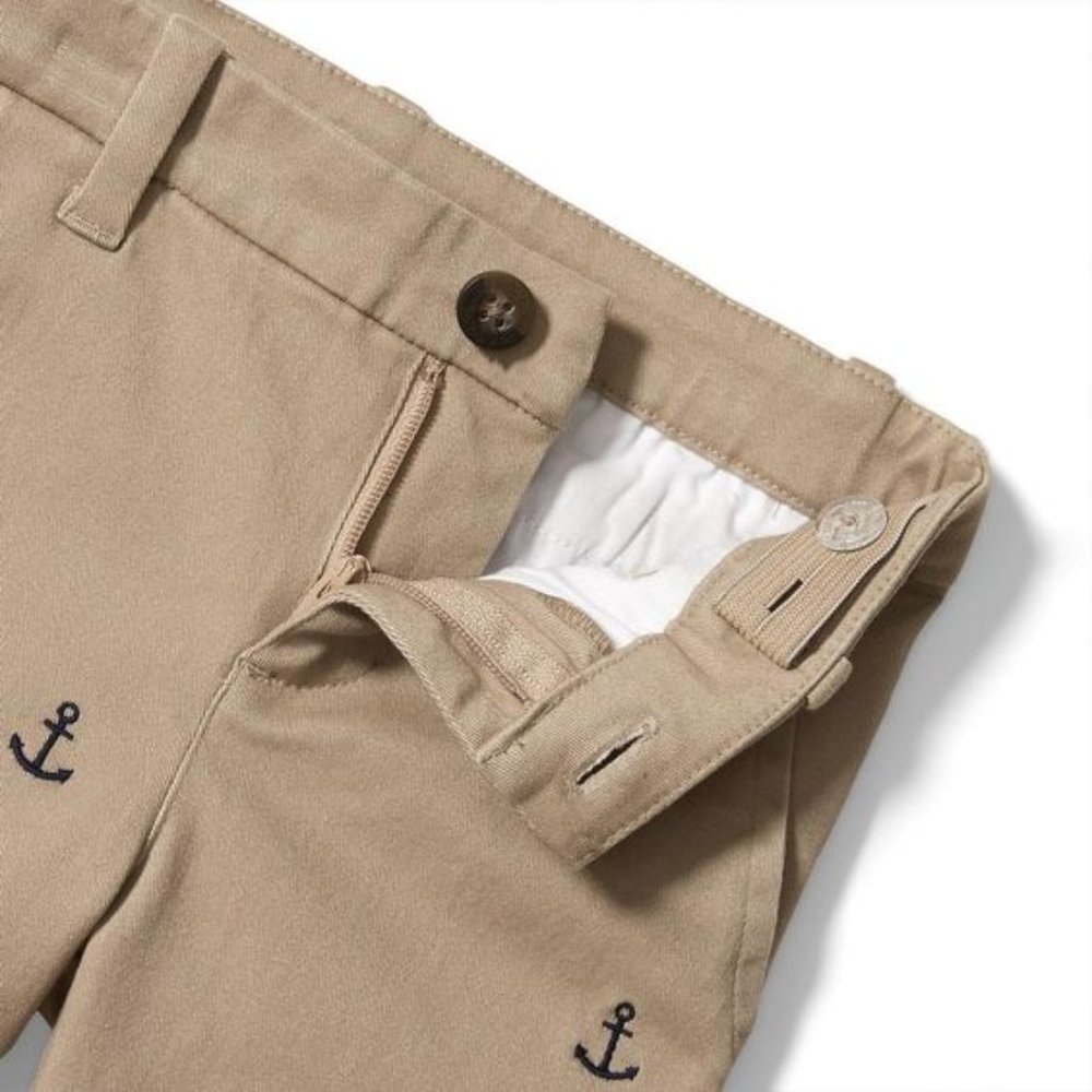 Janie and Jack Anchor Twill Adjustable Waist Pants Size 3T